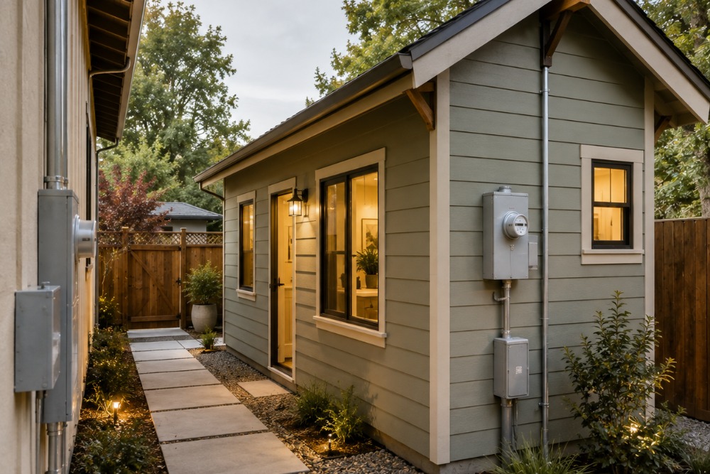 Separate electrical service arrangement for a detached Santa Rosa CA ADU