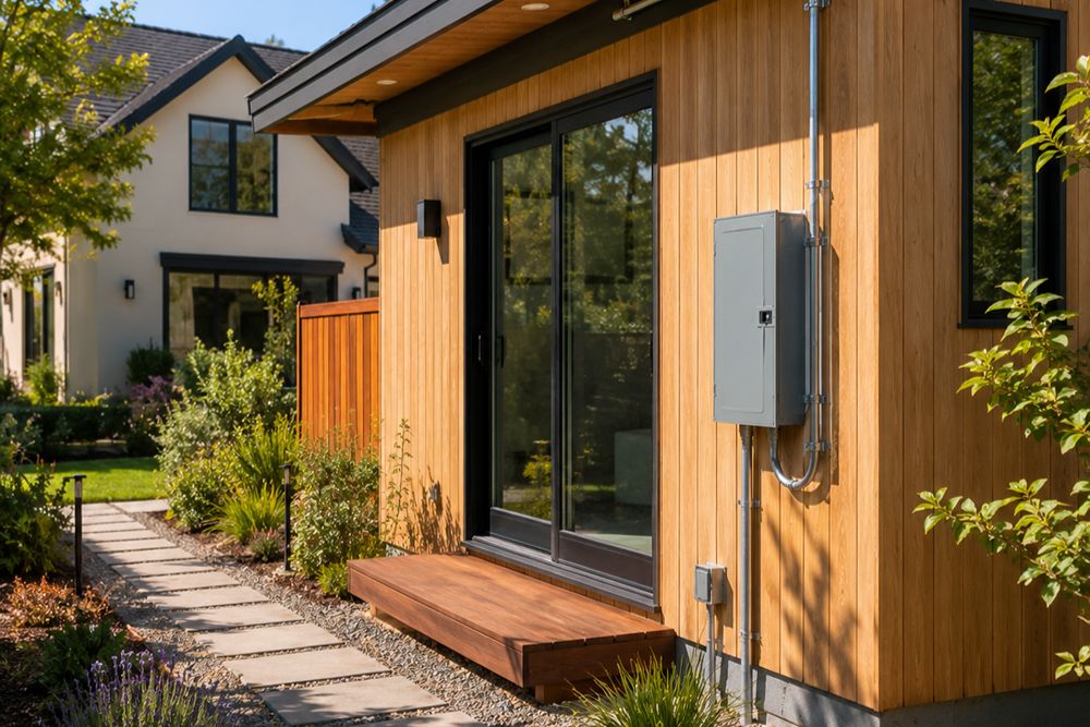 ADU sub-panel installation at a Santa Rosa CA property