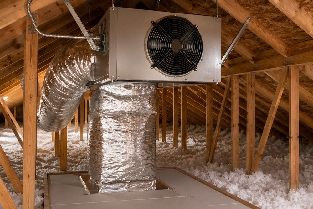 Attic-mounted whole house fan installed in Santa Rosa CA