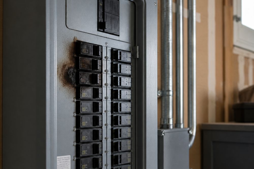 Emergency electrical panel repair condition in a Santa Rosa CA home