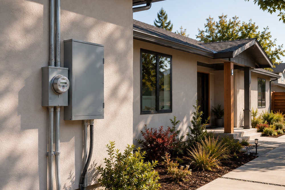 Fire rebuild panel and electrical service completed in Santa Rosa CA