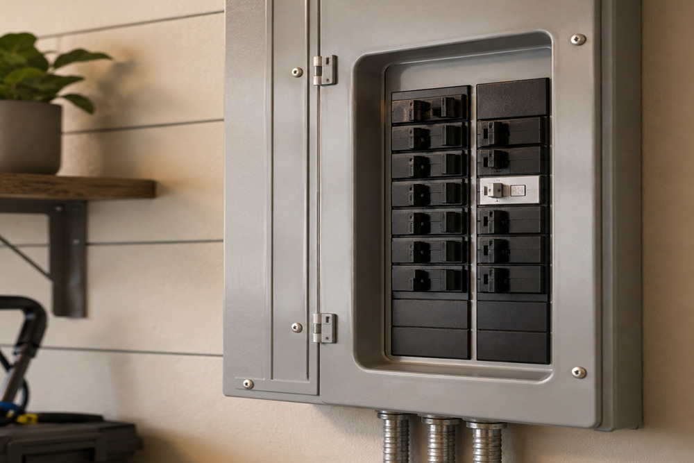GFCI breaker installation protecting a Santa Rosa CA home circuit