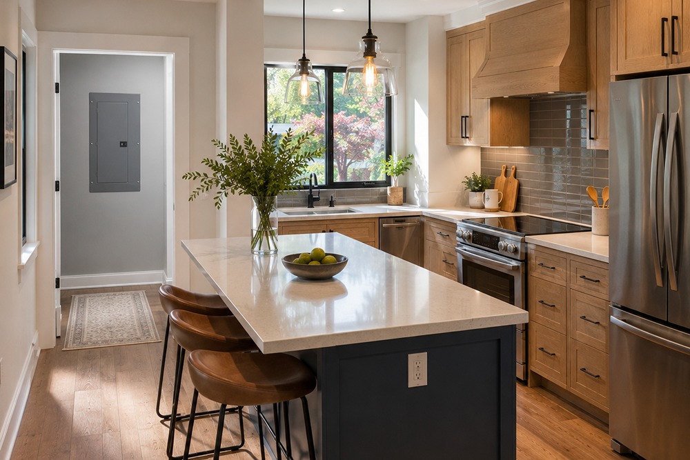 Kitchen electrical capacity upgrade supporting a Santa Rosa CA remodel