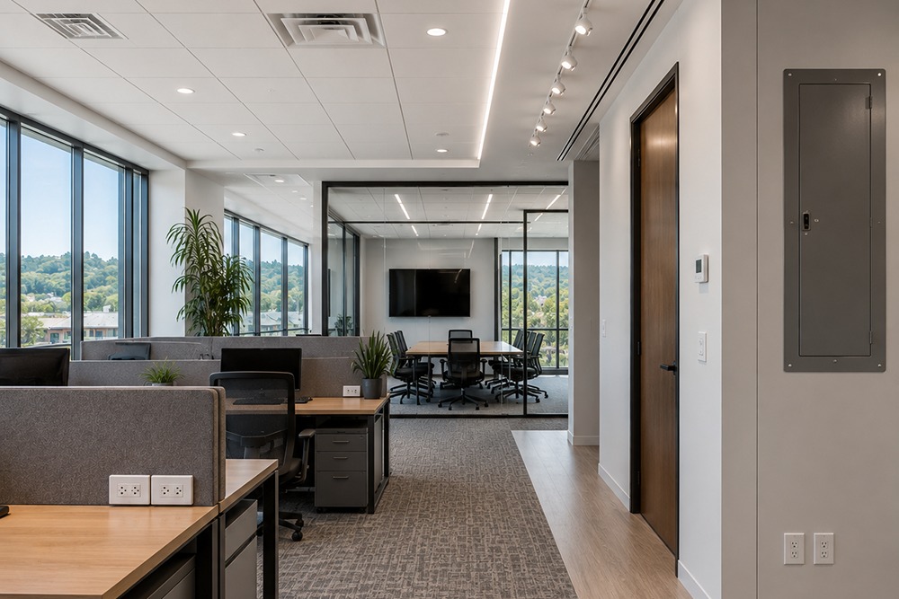 Office tenant improvement electrical build-out completed in Santa Rosa CA