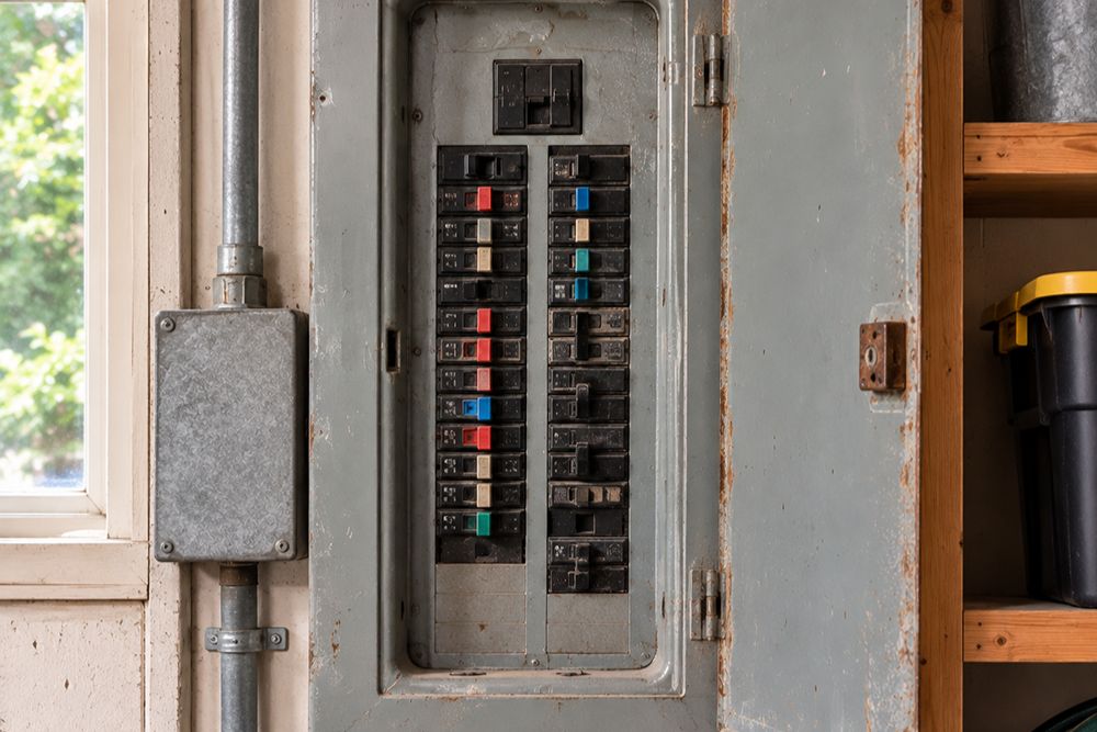 Outdated electrical panel requiring replacement in Santa Rosa CA