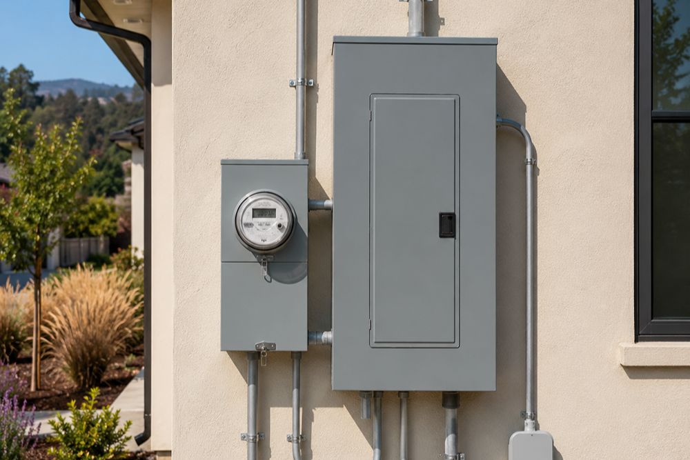Modern residential electrical panel at a Santa Rosa CA home