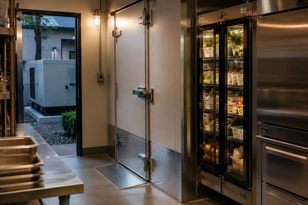Restaurant refrigeration protected by backup generator power in Santa Rosa CA