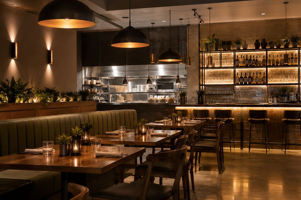 Restaurant electrical systems in a Santa Rosa CA dining space