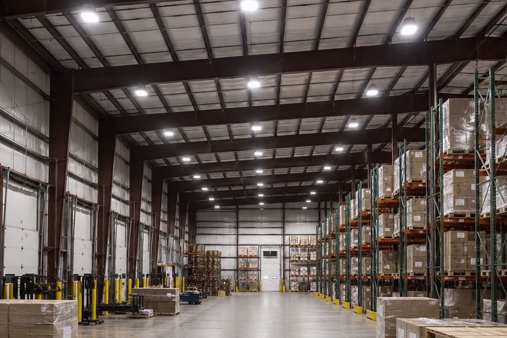 Warehouse LED lighting retrofit completed in Santa Rosa CA